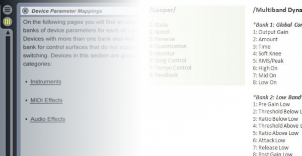Ableton Live 8 Device Mapping: Free Reference Document